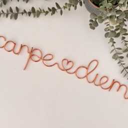 Carpe Diem Wire Word Wall Sign - Art Home Decor Words & Phrases Positive Quote - thumbnail 2
