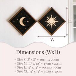 Sun Moon Wall Hanging, Modern Home Decor, Minimalist Art, Wood Living Room Unique Decor Y55 - thumbnail 3