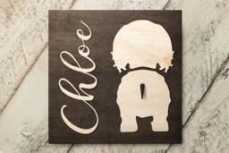 Personalized French Bulldog Sign With Pet Name, Custom Wood Wall For Birthday Christmas Gift - thumbnail 1