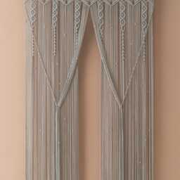 Macrame Curtain, Modern Wall Art, Door Window Macrame, Farmhouse Decor, Bedroom Valance, Bohemian Tapestry, Housewarming Gift C06 - thumbnail 4