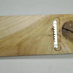 Hand Carved Mahogany Lovespoon Sculpture - Heart & Nail Wall Art - thumbnail 4