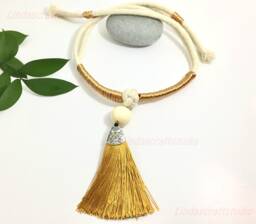 Handmade Gold Tassel Curtain Tieback Silk Drapery Home Decor - thumbnail 1