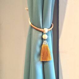 Handmade Gold Tassel Curtain Tieback Silk Drapery Home Decor - thumbnail 2