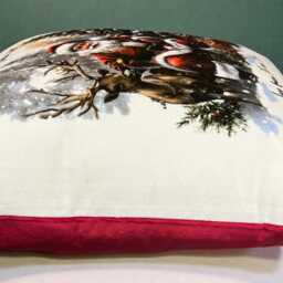 Personalised Christmas Cushion, Red & White Traditional Print Family Cushion, Gift For Him, Her - thumbnail 2