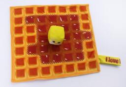 Kawaii Waffle Baby Blanket Minky Butter Plush Security Lovey