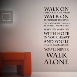 You'll Never Walk Alone - Liverpool Wall Decal Sticker Lyrics Vinyl - thumbnail 2