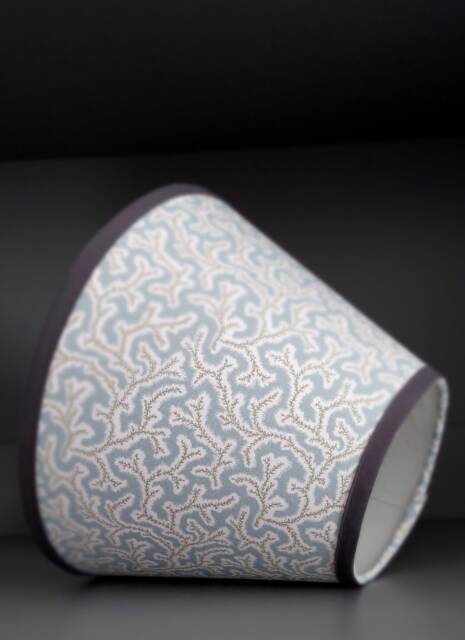 Sanderson Dulcie Blue With Grey Trim Handmade Lampshade Tapered - image 1