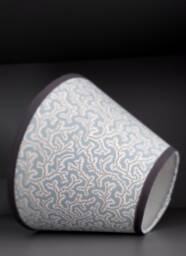 Sanderson Dulcie Blue With Grey Trim Handmade Lampshade Tapered - thumbnail 1