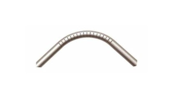 2 X 19mm Matt Silver Long Bay Curtain Pole Corner Elbow