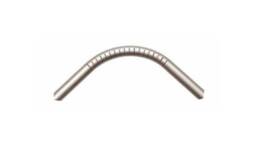 2 X 19mm Matt Silver Long Bay Curtain Pole Corner Elbow