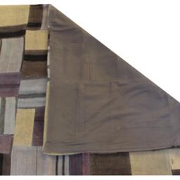 Purple Patchwork Kilim Rug, Bohemian Home Decor - 9.2x6.3 Ft - thumbnail 3