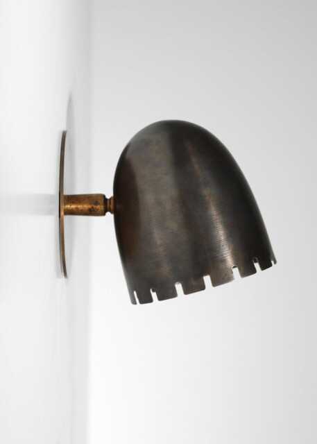 Mid Century Italian Brass Wall Sconce - Cocotte Modern Light - image 1