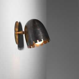 Mid Century Italian Brass Wall Sconce - Cocotte Modern Light - thumbnail 2