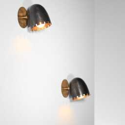 Mid Century Italian Brass Wall Sconce - Cocotte Modern Light - thumbnail 3