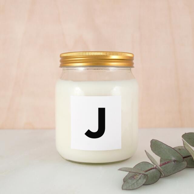 Personalised Letter Scented Soy Candle Monogram - image 1