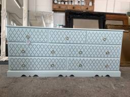 Large Chest Of Drawers Painted Bespoke Stencilled