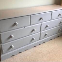 Large Chest Of Drawers Painted Bespoke Stencilled - thumbnail 3