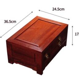 Cupboard with Shelves For Tea, Compact Organizer Drawers Chinese Teaware & Yixing Tea Pots - Alder 36.5cm 24.5cm 17cm - thumbnail 4