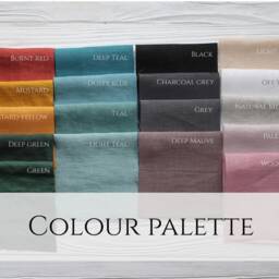 Linen Kitchen Curtains, Pleated Ticking Striped Cafe Curtains, Farmhouse Ruffled Curtain Panel, Tab Top Panel - thumbnail 4