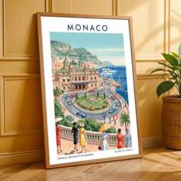 Monaco Casino De Monte-Carlo Poster Vintage Travel Art Print - thumbnail 3
