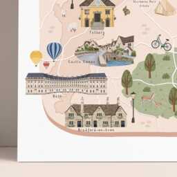 Cotswolds Map, Illustrated Map Of The Cotswolds, Print, Art, Poster, Gift, Travel Momento - thumbnail 3