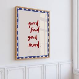 Good Food Mood Print, Kitchen Wall Art Poster, Decor, Aesthetic Art, Apartment Trendy Unframed - thumbnail 2