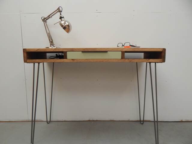 Writing Desk/ Console Table/Dressing Table/Modern Rustic/Solid Wood/Custom Sizes/Hairpin Legs - image 1