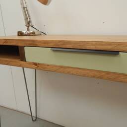 Writing Desk/ Console Table/Dressing Table/Modern Rustic/Solid Wood/Custom Sizes/Hairpin Legs - thumbnail 3