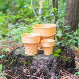 Ice Cream Cone Planter 3D Printed - thumbnail 1