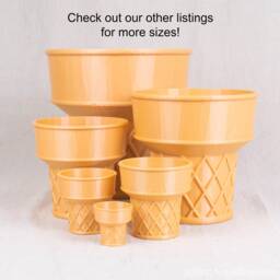Ice Cream Cone Planter 3D Printed - thumbnail 4