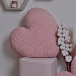 Large Xl Heart Shape Pillow - Kids Decor Soft Decorative Shaped Romantic Pink Pilllow - thumbnail 3