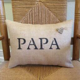 Personalized Burlap Nana Pillow Custom Grandparent Gift - thumbnail 3