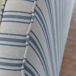 Bespoke Indigo Henrick Blue Stripe Headboard /Sizes - thumbnail 3