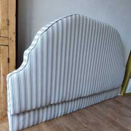 Bespoke Indigo Henrick Blue Stripe Headboard /Sizes - thumbnail 2