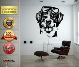 K9 Dog Head Rottweiler Breed Man's Best Friend Wall Decal Vinyl Sticker Mural Room Decor L1752 - thumbnail 1