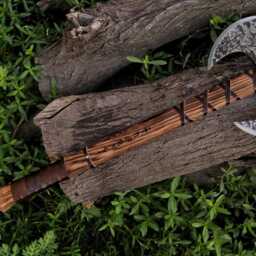 Hand Forged Double Headed Viking Axe, Ash Wood Shaft, Wall Decor - thumbnail 3
