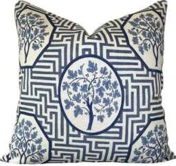 G.p & J Baker Royal Maze Blue Double Sided Cushion Cover Pillow - thumbnail 1