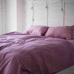 100% Cotton Pillowcase in Purple Polka Dot. Handmade Pillow Case Organic Slip Cover Natural Custom Sham European Us Sizes - thumbnail 4
