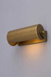Handmade Solid Brass Wall Sconce Light, Modern Minimalist Geometric Lamp, Adjustable Industrial Light Fixture