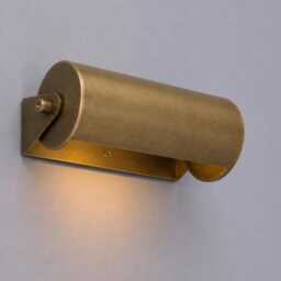 Handmade Solid Brass Wall Sconce Light, Modern Minimalist Geometric Lamp, Adjustable Industrial Light Fixture - thumbnail 2