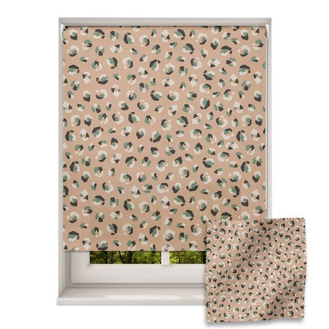 Earthy Leopard Print Roller Blind, Children's Made To Measure, Animal Blind - image 1