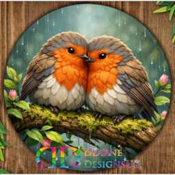 Robins Plaque, Robins Sign, Robin Garden Wall Art, Gardening Gift, European Robin, Avery Sign - thumbnail 2