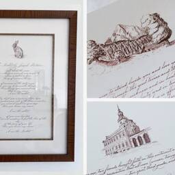 Custom Calligraphy Service Family Reminder Value House Motto Rule in This Mission Statement Heirloom - thumbnail 3