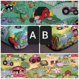 Barnyard Animals Crib Sheet Farmhouse Cotton Fitted Sheet, Pillowcase & Changing Pad Cover - thumbnail 2