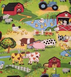 Barnyard Animals Crib Sheet Farmhouse Cotton Fitted Sheet, Pillowcase & Changing Pad Cover - thumbnail 1
