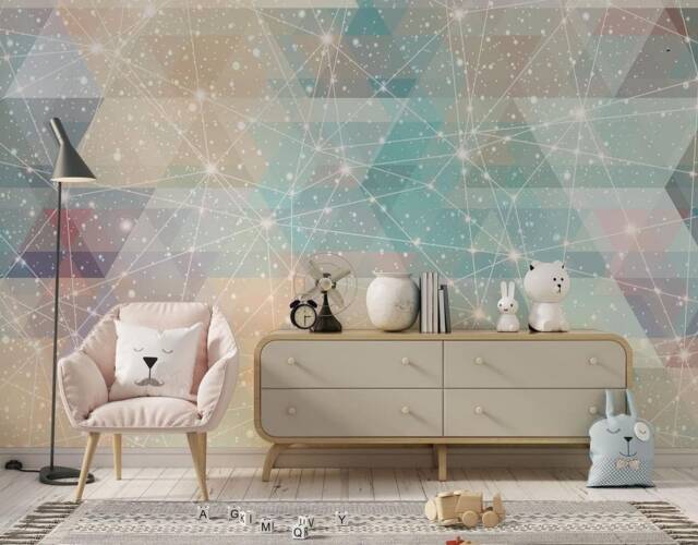 Custom Mural Wallpaper 3D Stereo Color Geometric Art Wall Papers Living Room Children's Bedroom Home Decor Wallpapers Customizable Pastel - image 1