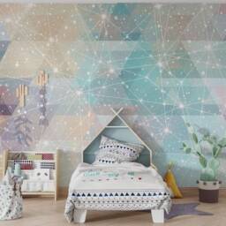 Custom Mural Wallpaper 3D Stereo Color Geometric Art Wall Papers Living Room Children's Bedroom Home Decor Wallpapers Customizable Pastel - thumbnail 3