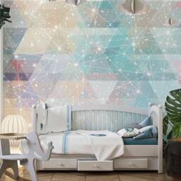 Custom Mural Wallpaper 3D Stereo Color Geometric Art Wall Papers Living Room Children's Bedroom Home Decor Wallpapers Customizable Pastel - thumbnail 2