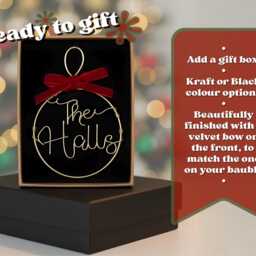 Personalised Wire Bauble First Christmas Married Ornament, Family Name Tree Decoration, Custom Newlywed Gift - thumbnail 3