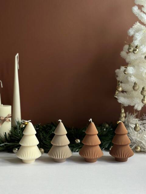 Scented Christmas Tree Candle - Soy Wax Festive Decor - image 1